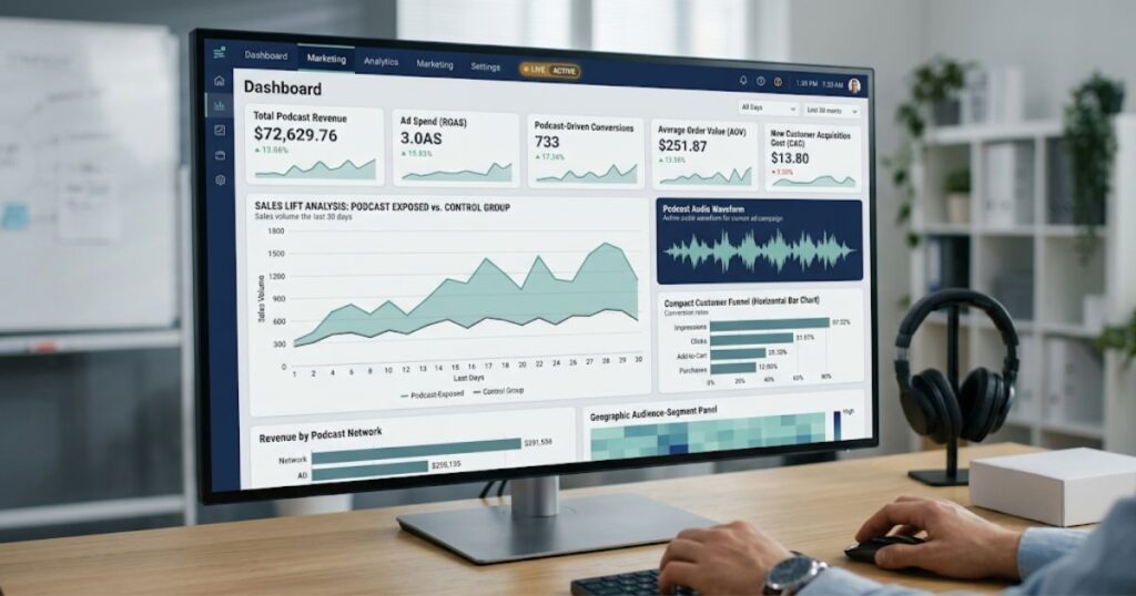 Live Podcast Advertising Performance Dashboard